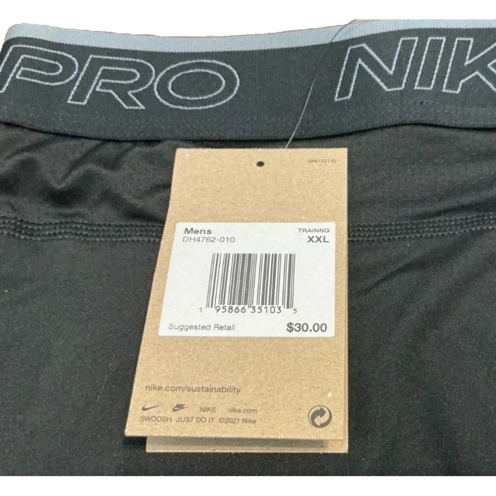 Nike Pro Men's Compression Shorts Black XXL DH4762-010 Gym Running Fitness NEW